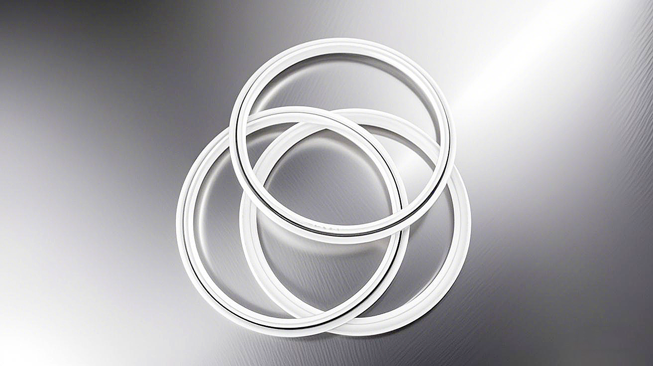 彈簧四氟密封環(huán) - 由四氟（聚四氟乙烯，PTFE） 橡膠制品，用液壓等設備中。